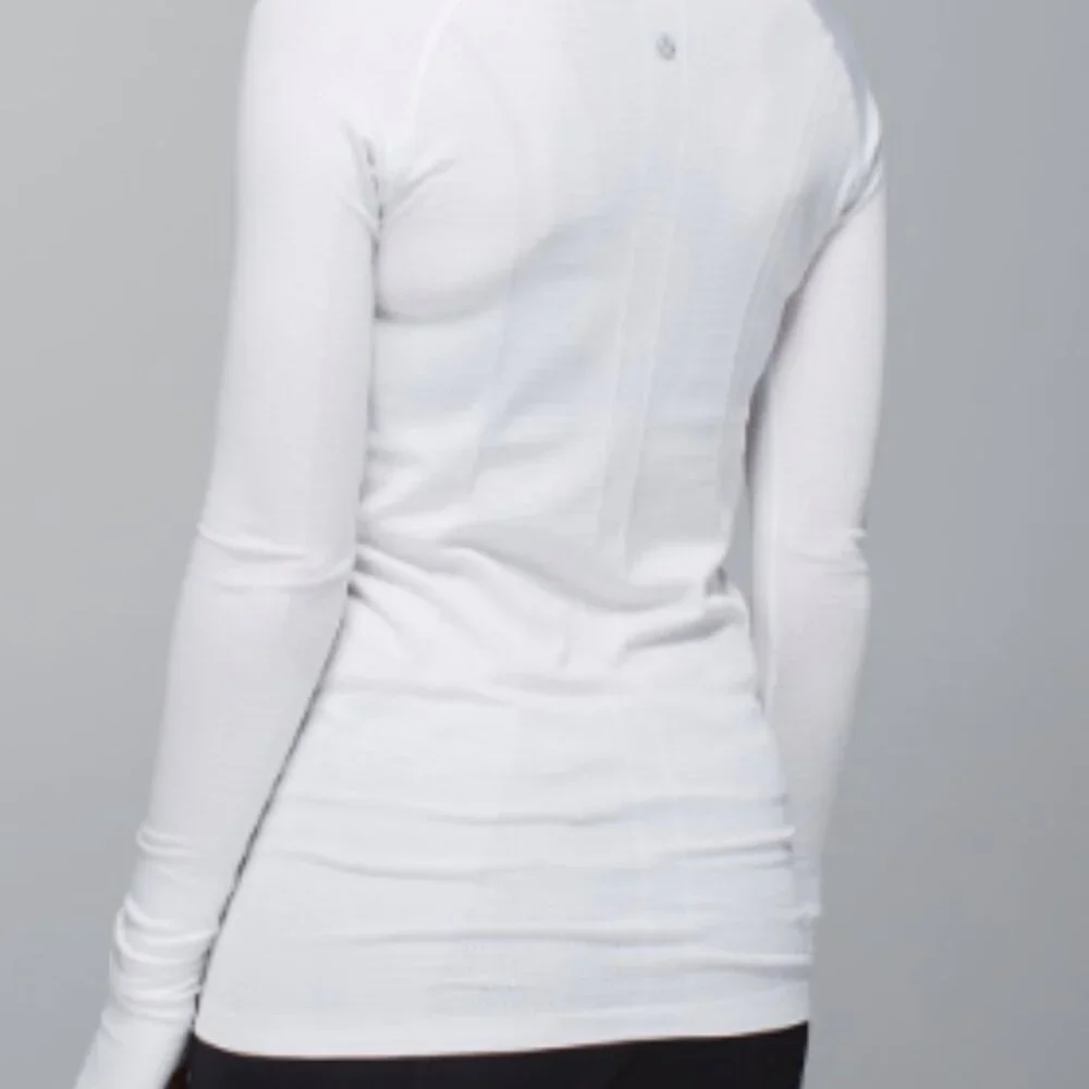 (6034)  🍋 LULULEMON RUN: Swiftly Tech Long Sleeve Crew Sz 4 WHITE *UC - Picture 3 of 11